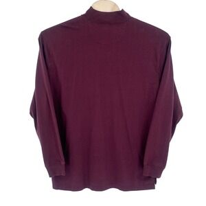 Duluth Trading Co Longtail T Shirt Mens XL Burgundy Mock Neck Layering Workwear